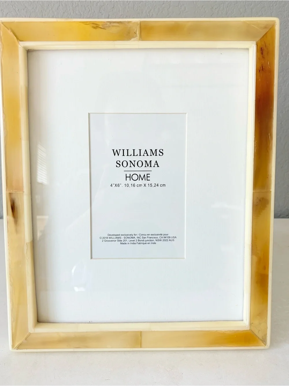 Williams Sonoma Amber-Tone Resin Picture Frame